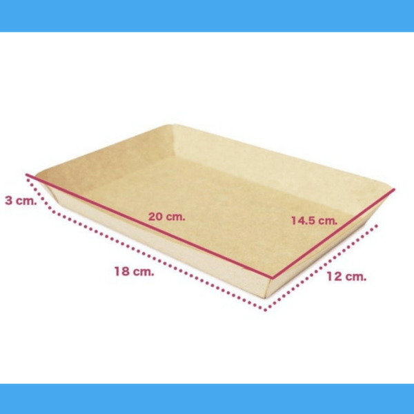 Biodegradable food tray made with 100% organic products- Model 1